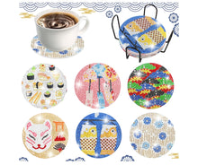 Załaduj obraz do przeglądarki galerii, Japoński zestaw DIY – błyszczące podkładki pod kubek (6 szt.)** ✨