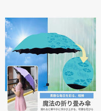 Load image into Gallery viewer, Parasolka zmieniająca wzór! Turkusowa
