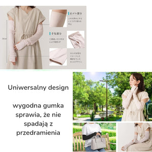 Jedwabne rękawy przeciwsłoneczne UPF 50+