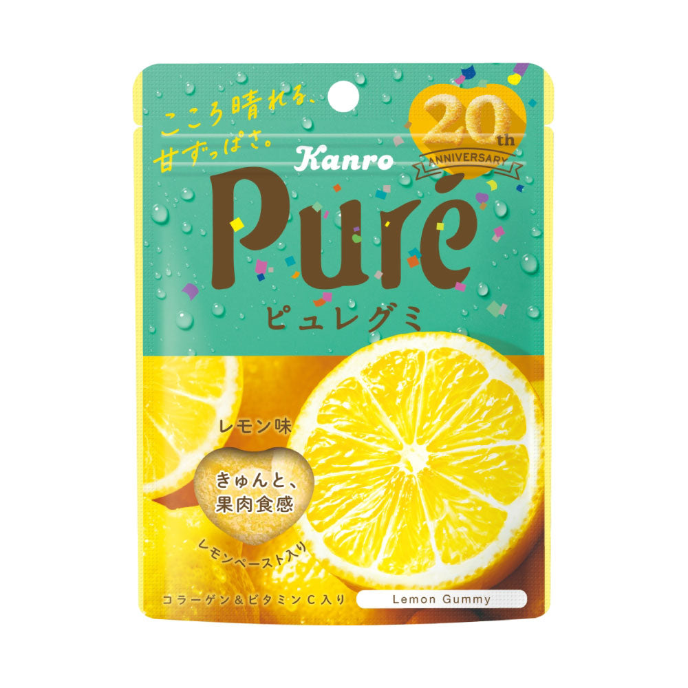 KANRO Pure żelki o smaki cytrynowym